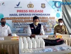 BPOM MAMUJU AMANKAN PULUHAN RIBU OBAT TERLARANG DAN PEMILIKNYA