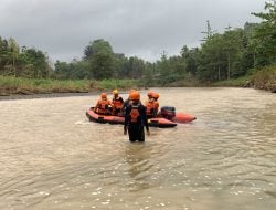 Tim SAR Masih Mencari Satu Orang Hilang di Sungai Desa Lombong Timur