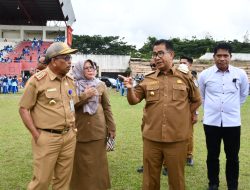 Akmal Malik Tinjau Kondisi Stadion Manakarra Jelang Porprov, Pemprov Sulbar Upayakan Bantu Pemkab Mamuju Lakukan Pembenahan