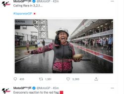 Hujan Deras Guyur Motegi, Perhelatan MotoGP Jepang 2022 Sementara Terhenti, MotoGP Memanggil Mbak Rara