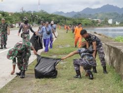 Peringati HUT TNI ke-77 dengan Karya Bakti