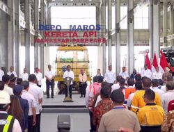 Presiden Resmikan Jalur Kereta Api Makassar-Parepare dan Depo Kereta Api Maros