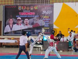 Ratusan Peserta Ikuti Turnamen Bela Diri Taekwondo Bupati Cup I Polewali Mandar