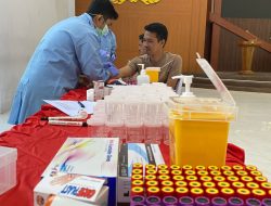 Persiapan PAM TPS, 414 Personel Polda Sulbar Lakukan Pemeriksaan Kesehatan