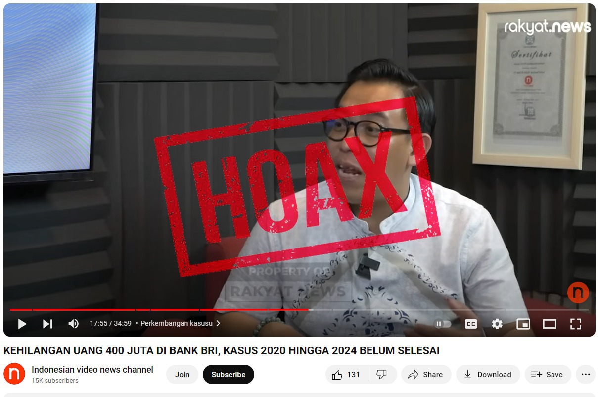 Viral Video Uang Hilang Rp400 Juta, BRI: Uang Diambil Sendiri Oleh Nasabah Di Tahun 2018 dan Terjebak Investasi Bodong