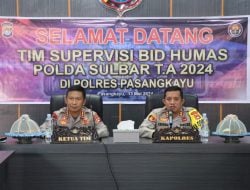 Angkat Citra Polri, Humas Polda Sulbar Lakukan Supervisi  di Polres Pasangkayu