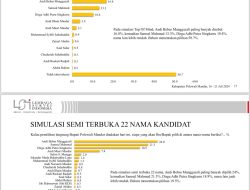 5 Calon Bupati Polman Top of Mind Menurut Survei LSI: Bebas Unggul Telak, Muhammad Syibli Terlempar Jauh!