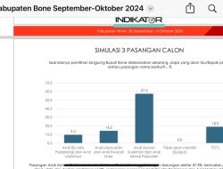 Survei Indikator: Andi Asman Sulaiman-Andi Akmal (Beramal) Unggul 57,3 Persen