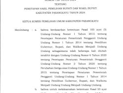 Penetapan Hasil Pemilihan Bupati dan Wakil Bupati Kabupaten Pasangkayu Tahun 2024