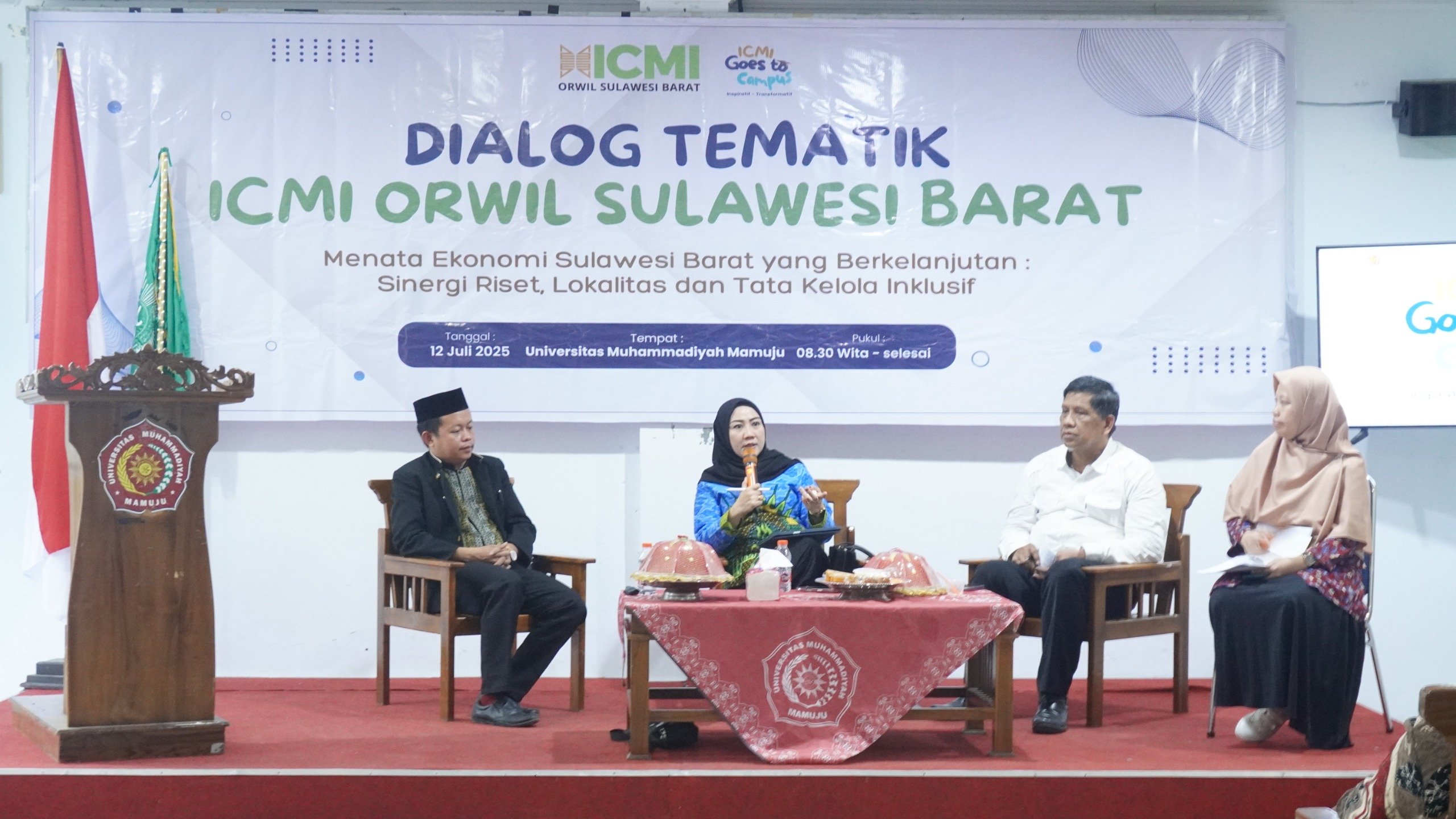 Dialog Tematik, ICMI Orwil Sulbar Bersama Unimaju Rancang Masa Depan Ekonomi yang Inklusif dan Berkelanjutan
