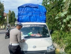 Sejumlah Kendaraan Overload dan Overdimensi Terjaring Razia di Majene
